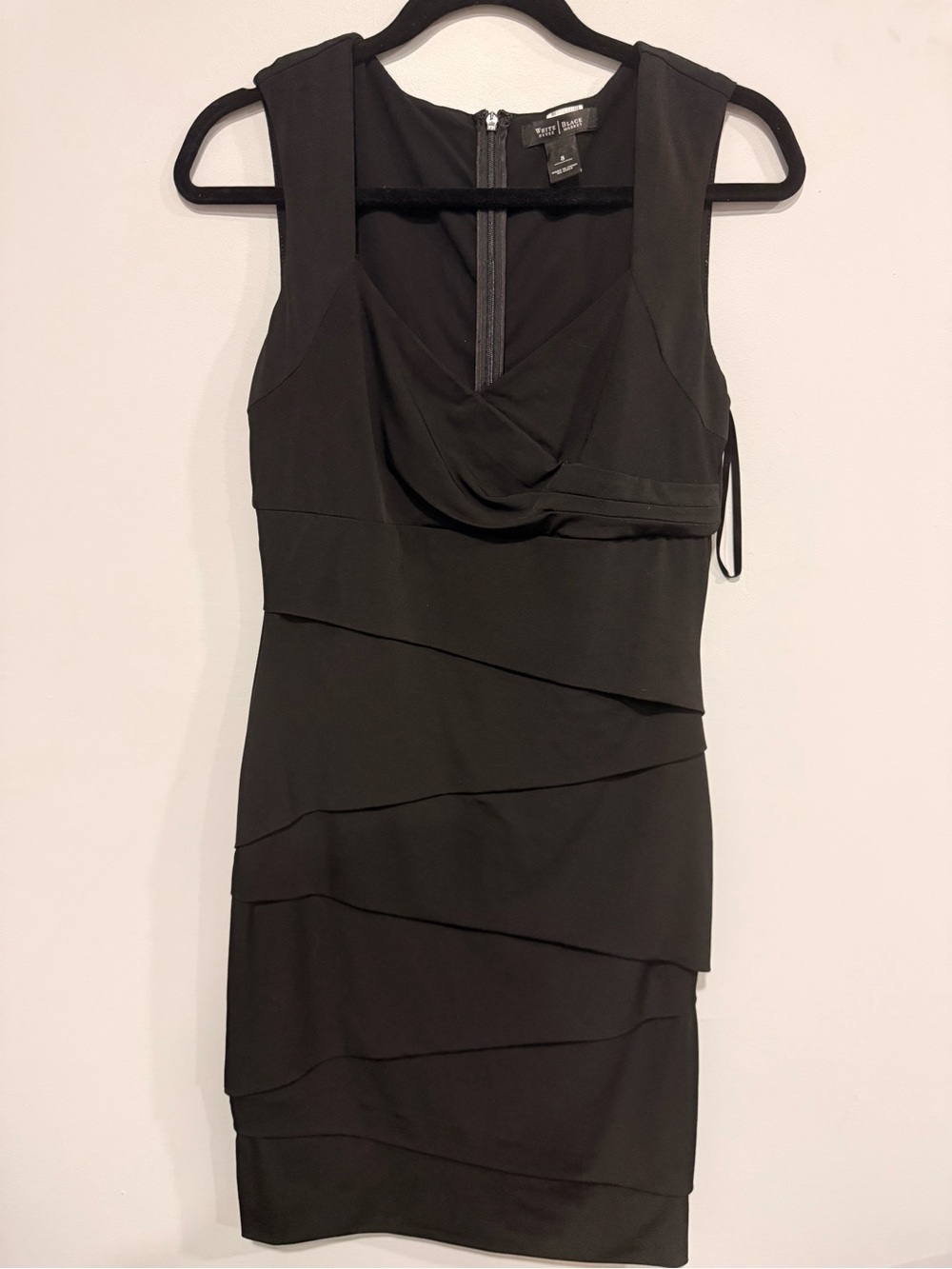 White House Black Market Black Tiered Mini Dress